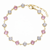 Stainless Steel Adjustable Bracelet With Round 5A Zircon