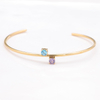 Stainless Steel Adjustable Open Bangle With 5A Zircon