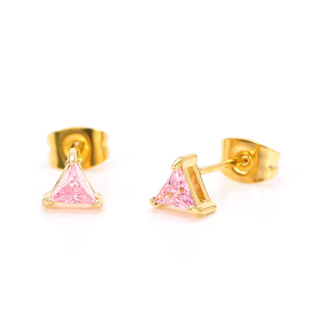 Stainless Steel Triangle Stud Earring 