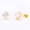 Stainless Steel Square Stud Earring