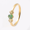 Stainless Steel Fashion Ring with Round 5A Zircon