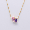 Stainless Steel Geometric Pendant Necklace With 5A Zircon