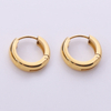 Stainless Steel Flat Circle Hoop Earring