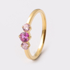Stainless Steel Fashion Ring with Round 5A Zircon