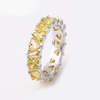 Stainless Steel Eternity Ring with Triangle Zircon