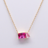 Stainless Steel Geometric Pendant Necklace With 5A Zircon