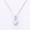 Stainless Steel Heart Pendent Necklace With 5A Zircon