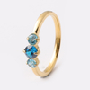 Stainless Steel Fashion Ring with Round 5A Zircon