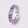 Stainless Steel Eternity Ring with Triangle Zircon