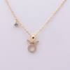 Stainless Steel 12 Zodiac Character Pendant Necklace With 5A Zircon