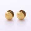 Stainless Steel Ball-shaped Hoop Earring With 5A Zircon