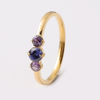 Stainless Steel Fashion Ring with Round 5A Zircon