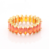 Stainless Steel Eternity Ring With Oval Zircon