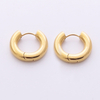 Stainless Steel Geometric Wide U Shaped Hoop Earring