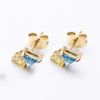 Stainless Steel Handmade Charm Stud Earrings With 5A Zircon