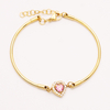 Stainless Steel microinset bracelet with 5A Zircon