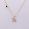 Stainless Steel 12 Zodiac Character Pendant Necklace With 5A Zircon