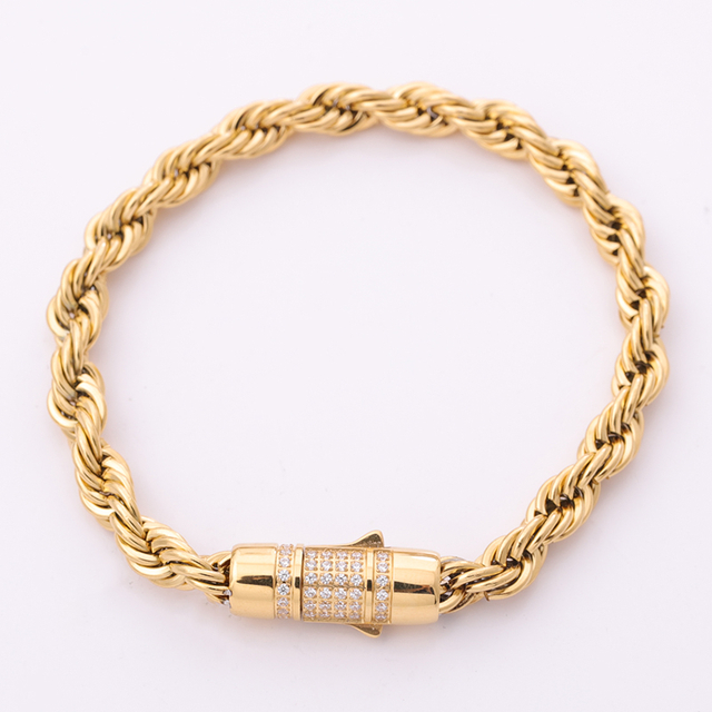 Stainless Steel 6mm Thick Twisted Rope Chain
