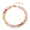 Stainless Steel Bow Bracelet with Heart 5A Zircon 