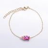Stainless Steel Baguette Gemstone Bracelet With 5A Zircon