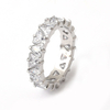 Stainless Steel Eternity Ring with Triangle Zircon