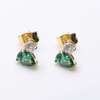Stainless Steel Handmade Charm Stud Earrings With 5A Zircon