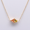Stainless Steel Geometric Pendant Necklace With 5A Zircon