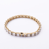 Stainless Steel Tennis Chain With Rectangle Square 5A CZ