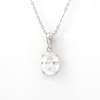 Stainless Steel Heart Pendent Necklace With 5A Zircon