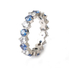 Stainless Steel Eternity Ring With Round Zircon