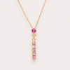 Stainless Steel Drop Pendant Necklace With 5A Zircon