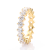 Stainless Steel Eternity Ring With Round Zircon
