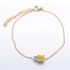 Stainless Steel Baguette Gemstone Bracelet With 5A Zircon
