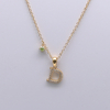 Stainless Steel 26 Alphabet Initial Letter Charms Pendants Necklace With 5A Zircon