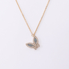 Stainless Steel Butterfly Dragonfly Pendant Necklace With 5A Zircon