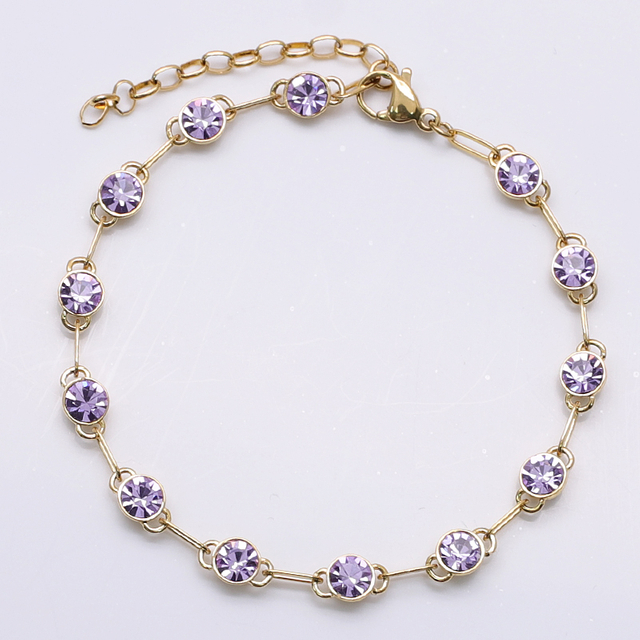 Stainless Steel Round Cubic Zircon Bracelet