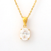 Stainless Steel Heart Pendent Necklace With 5A Zircon