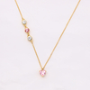 Stainless Steel Charm Pendant Necklace with 5A Zircon