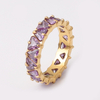 Stainless Steel Eternity Ring with Triangle Zircon