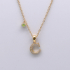 Stainless Steel 26 Alphabet Initial Letter Charms Pendants Necklace With 5A Zircon