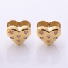 Stainless Steel Heart-shaped Hoop Earring With 5A Zircon