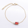 Stainless Steel Baguette Gemstone Bracelet With 5A Zircon
