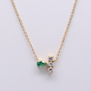 Stainless Steel Geometric Pendant Necklace With 5A Zircon